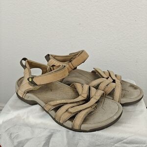 Teva Women Tirra Ankle Strap Strappy Active Sandals Size US 9 Neutral Multi